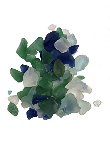 Product Cover Greenbrier Intl Sea Glass for Vase Accents and Crafting (2 Bags, Mixed Colors)