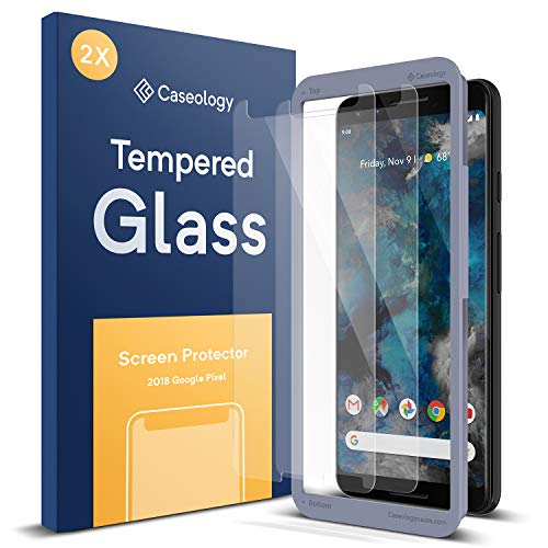 Product Cover Caseology Screen Protector for Google Pixel 3 Tempered Glass (2018) - 2 Pack