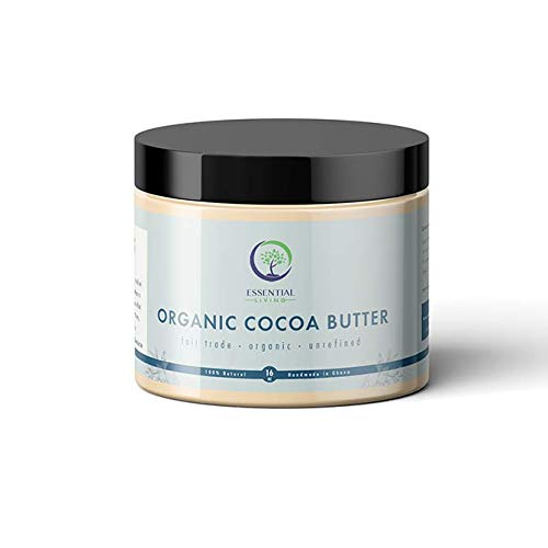 Product Cover 1 Pound Cocoa Butter: Raw - Organic, Unrefined, Fair Trade Cocoa Butter for Lotion, Soap, Body Wash, Hand Cream and Baby Eczema Moisture Therapy
