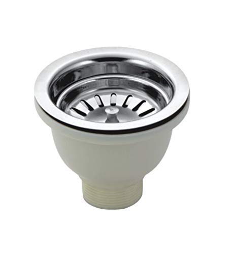 Product Cover ESTYLO Stainless Steel Kitchen Waste Coupling for Sink/Wash Basin, Drain Outlet and PVC Connector with Chrome Finished (4 Inch, Silver)
