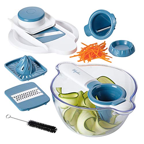 Product Cover Ayesha Collection 5-in-1 Mandoline & Spiralizer Set, Twilight Teal - 47504