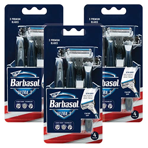 Product Cover Barbasol Ultra 3 Premium Disposable Razor Value Pack Bundle (3 Packs/12 Total Razors)