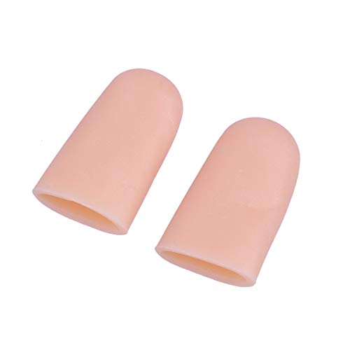 Product Cover VORCOOL 2Pcs Silicone Gel Finger Sleeves Protector Finger Cots for Protect Cracked Skin/Blisters / Callus