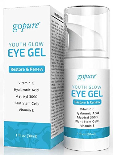Product Cover goPure Eye Gel - with Plant Stem Cells, Matrixl 3000, Aloe Vera - 1oz