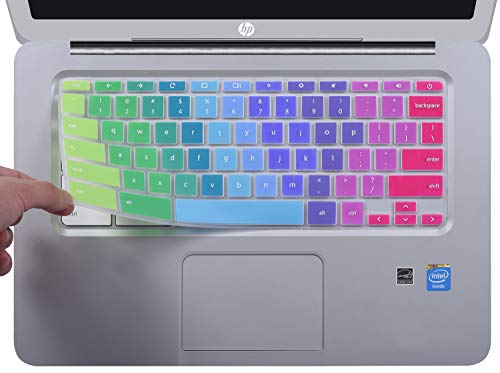 Product Cover CaseBuy Colorful Ultra Thin Keyboard Cover for HP 14 inch Chromebook/HP Chromebook 14-db Series/HP Chromebook 14-ca Series/HP Chromebook 14-ak Series/HP Chromebook 14 G2 G3 G4 G5, Rainbow