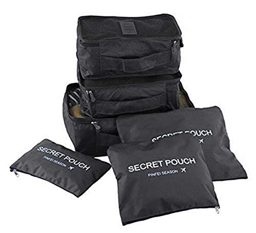Product Cover Styleys Set of 6 Packing Cubes Travel Organizer (Black)