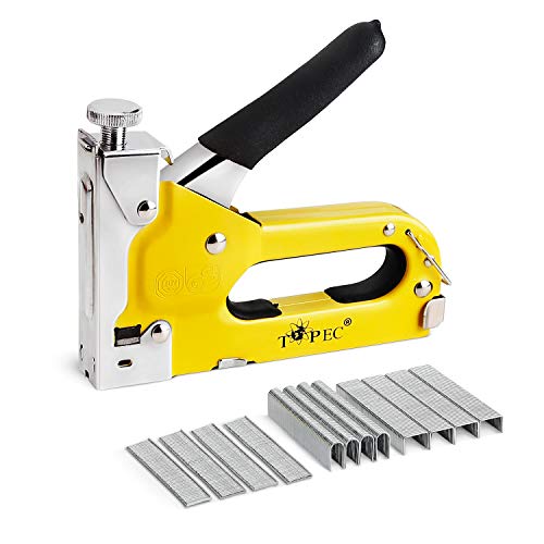Product Cover Staple Gun, 3 in 1 Manual Nail Gun with 1800 Staples - Heavy Duty Gun for Upholstery, Fixing Material, Decoration, Carpentry, Furniture