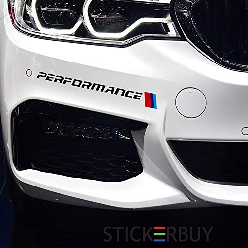 Product Cover stickerbuyTM Car Front Sticker Front Bumper Sticker and Decals for BMW l x h 25.00 x 4.00cm(Pack of 2)