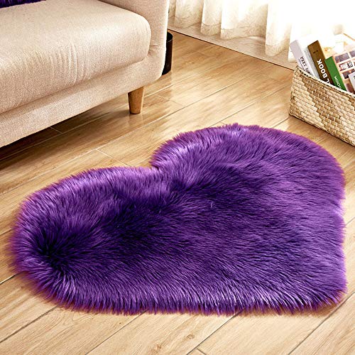 Product Cover Hot Sale!DEESEE(TM)Wool Imitation Sheepskin Rugs Faux Fur Non Slip Bedroom Shaggy Carpet Mats (E)