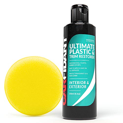 Product Cover Carfidant Trim & Plastic Restorer - Restores Faded and Dull Plastic, Rubber, Vinyl Back to Black! Protectant and Sealant from UV & Dirt - Easy to Apply!