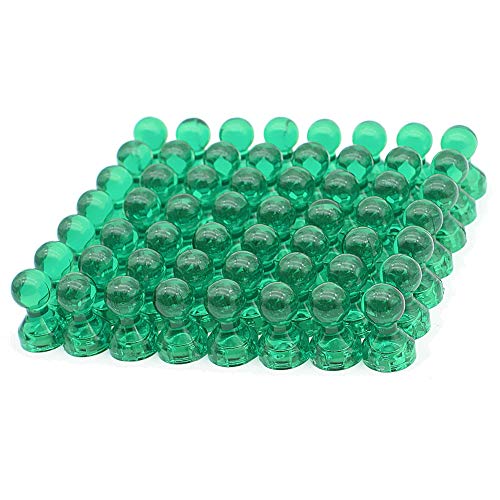 Product Cover 56 Magnetic Push Pins Clear Color Whiteboard Magnets, Use at Home School Classroom and Office Magnets Green