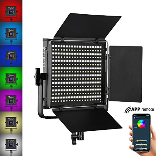 Product Cover GVM 50RS RGB Video Light Full Color Output CRI97+ APP Control 3200K-5600K LED Continuous Video Light kit for Studio YouTube Photography Interview Portrait Photo Camera Lighting, Carry case, Barn-Door