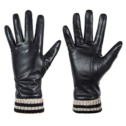 Product Cover Womens Winter Leather Touchscreen Texting Warm Driving Gloves by Dsane