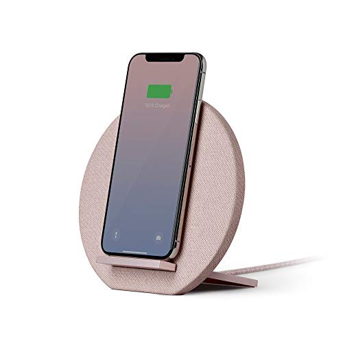 Product Cover Native Union Dock Wireless Charger Stand - High Speed [Qi Certified] 10W Versatile Fast Wireless Charging Stand - Compatible with iPhone 11/11 Pro/11 Pro Max/Xs/XS Max/XR/X/8/8 Plus (Rose)