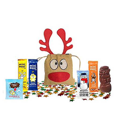 Product Cover Moo Free Dairy free Gluten Free British Christmas Candy Chocolate UK | Basically British Reindeer Bag | British Christmas Shop | Imported from UK (Moo Free Chocolates)