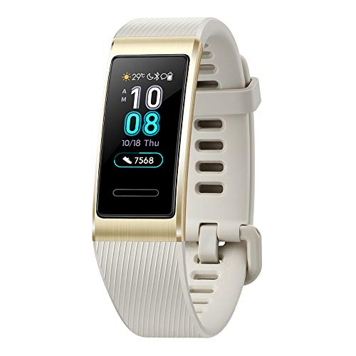 Product Cover HUAWEI Band 3 Pro All-in-One Fitness Activity Tracker, 5ATM Water Resistance for Swim, 24/7 Heart Rate Monitor, Built-in GPS, Multi-Sports Mode, Sleep Tracking, Gold, One Size