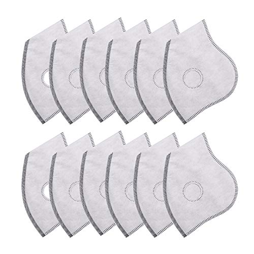 Product Cover 12 Pcs N99 Filters, Activated Carbon Air Filter Parts for Dustproof Mask, Soft & Breathable, Military Grade Washable Filtration Respirator for Exhaust Gas, Anti- allergy, Anti-pollution, PM2.5