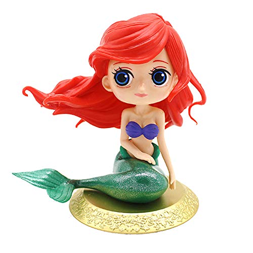 Product Cover Cute Big Eyes Mermaid Doll Cake Toppers Birthday Cake Decoration Wedding Party Supplies(gold base)