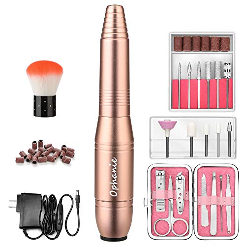 Product Cover Electric Nail Drill Set, Ophanie 11 in 1 Portable Professional Manicure Pedicure Acrylic Nail Kit with 26 PCS Nail Sand Bands for Acrylics Gel Nails