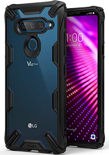 Product Cover Ringke Fusion-X Compatible with LG V40 ThinQ Case Military Drop Tested Defense Phone Cover for LG V40 ThinQ (2018) - Black