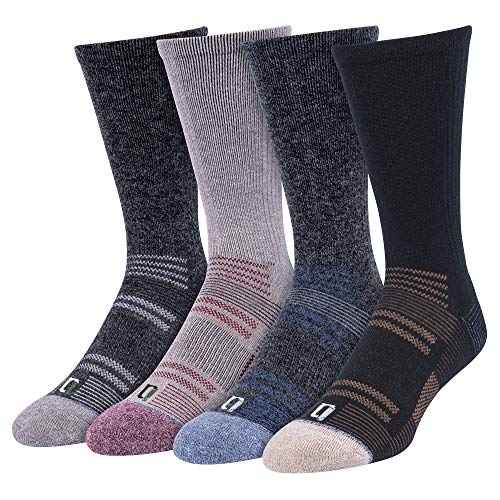 Product Cover IQ High Performance Wool Blend Cushion Comfort Casual Crew Socks for Men 4 Pack