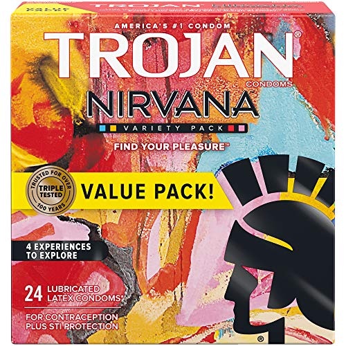 Product Cover Trojan Nirvana Collection Variety Pack Condoms, 24 Count (Pack of 1)