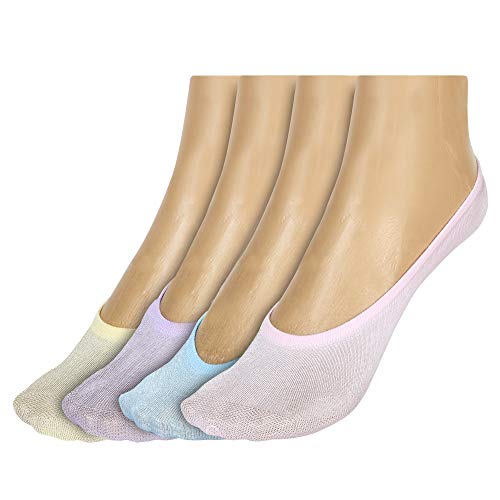 Product Cover Creature Multicolored Cotton No Show Socks For Women/Girls | Loafer socks For Women/Girls Pack of 4 Pair(SCS-2303) (Combo-3)
