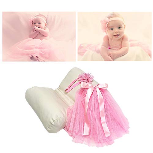 Product Cover Newborn Photography Props Kit for Girl - Butterfly Posing Pillow & Baby Photography Outfit - Pink Tutu and Flower Headband - Photo Props for Baby Basket Filler & Backdrops - Newborn Baby Gift for Girl