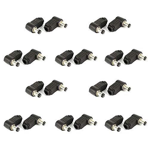 Product Cover ZXHAO Right Angle 5.5 x 2.1mm/0.22 x 0.08 inch DC Socket Jack Charger Power Plug Solder 20pcs