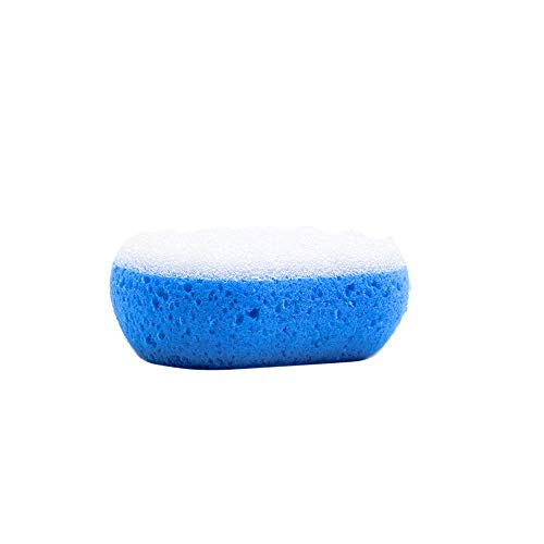 Product Cover MartiniSPA Italian Made Dual Action Energizing Body & Bath Sponge - All-in-One Regular Body Sponge & Gommage Deep Exfoliating Scrub Side - (2 Pack/2 Units) Color/Fluorescent Blue