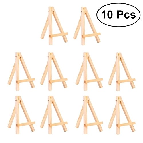Product Cover ULTNICE Mini Wooden Display Easel Stand for Craft Drawing Photo Frame Art 10pcs Size S