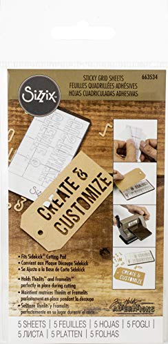 Product Cover Sizzix 663534 Accessory Sticky Grid Sheets 2 x 4 1/2