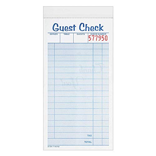 Product Cover Adams Guest Check Pads, 2-Part, Carbonless, White/Canary, 3-3/8