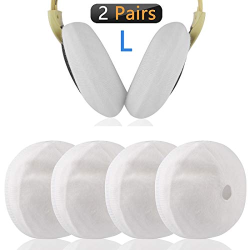 Product Cover Geekria Sweater Cover for Sennheiser HD 515, 598, 380, 380 pro, HD 4.50BT, 4.40BT, PXC 550 Headphones/Stretchable Knit Fabric Earcup Protectors/Fits 3.15-5.51 inches Headset Earcups (White)