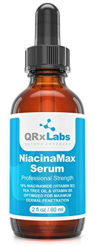 Product Cover NiacinaMax Serum with 10% Niacinamide (Vitamin B3), Tea Tree Oil, Calendula Extract, Allantoin and Vit. B5 & E - Enhanced Dermal Penetration - Shrinks Pores & Reduces Blemishes on Skin - 2 oz / 60 ml