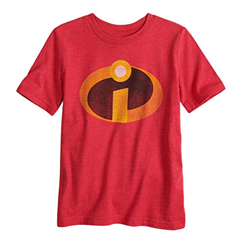 Product Cover Jumping Beans Boys 4-10 Disney/Pixar The Incredibles Logo Graphic Tee 7 Red Heather