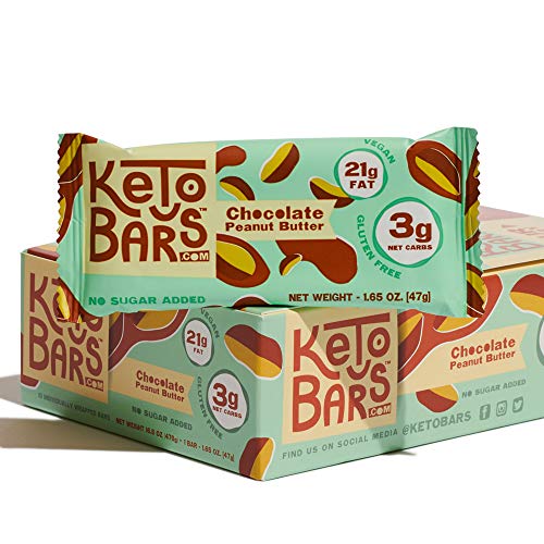 Product Cover Keto Bars The Original Keto Snack Bar, Gourmet Simple Ingredients Low Carb, No Sugar,  Rich in Ketogenic Fats, The Perfect KetoBars Snacks for Keto Diet Food Products (10 Pack, 1.65 ounce)