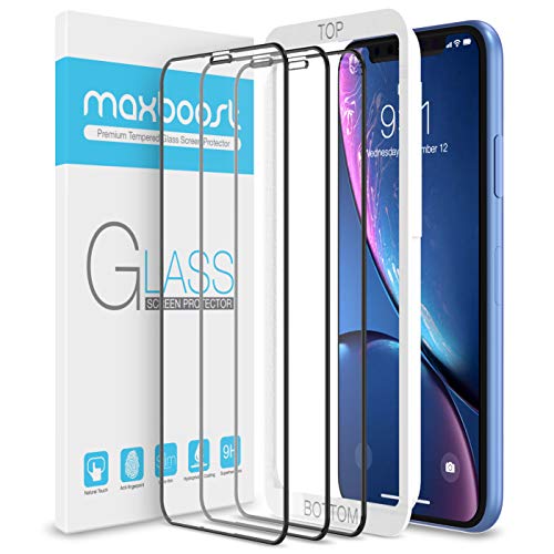 Product Cover Maxboost Edge-to-Edge (3 Pack) Screen Protector for Apple iPhone 11 and iPhone XR (6.1