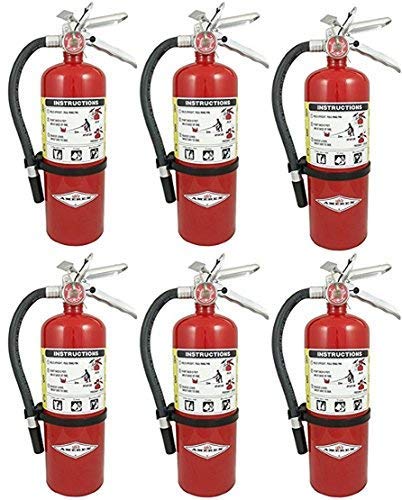 Product Cover Amerex B500, 5lb ABC Dry Chemical Class A B C Fire Extinguisher (6 Pack)