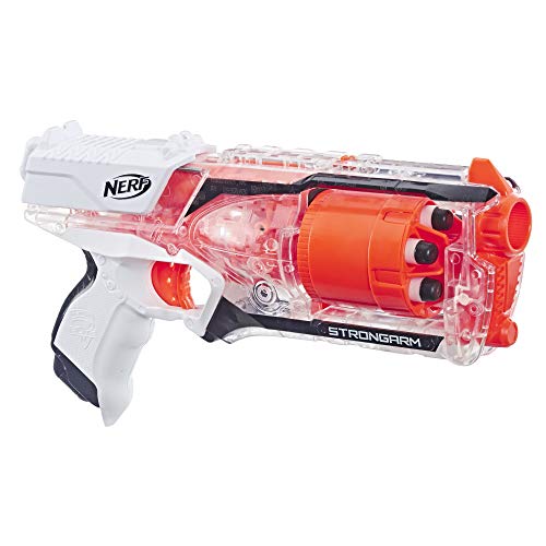 Product Cover Strongarm Nerf N-Strike Elite Toy Blaster with Rotating Barrel, Slam Fire, and 6 Official Nerf Elite Darts for Kids, Teens, and Adults (Amazon Exclusive)