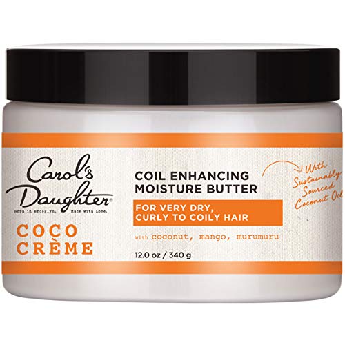 Product Cover Curly Hair Products by Carol's Daughter, Coco Creme Coil Enhancing Moisture Butter For Very Dry Hair, with Coconut Oil and Mango Butter, Paraben Free and Silicone Free Butter for Curly Hair, 12 Ounce