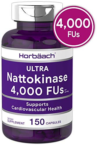 Product Cover Nattokinase Supplement 4000 FU 150 Capsules | Non-GMO, Gluten Free | Supports Cardiovascular and Circulatory Health | by Horbaach