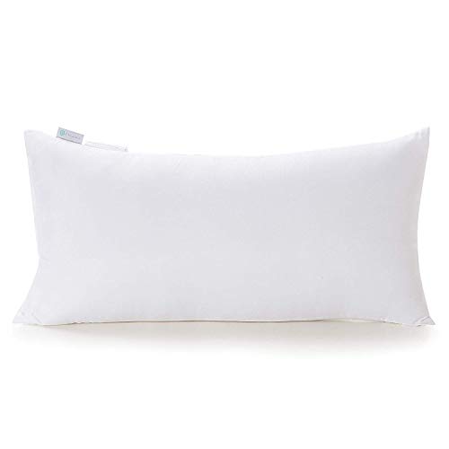 Product Cover Acanva Hypoallergenic Throw Pillow Insert Soft Rectangle Decorative Form Stuffer Cushion Sham Filler, 16x26, White