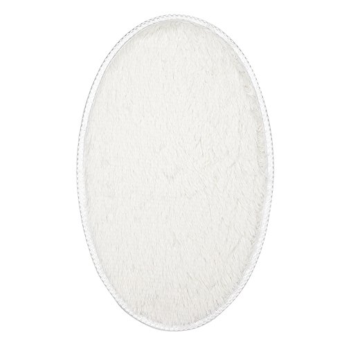 Product Cover Clearance Tuscom Coral Fleece Oval Rug Non-Slip Mat for Soft Bath Bedroom Floor Shower,30x50cm Non-Skip,Dust(13 Colors) (Beige)
