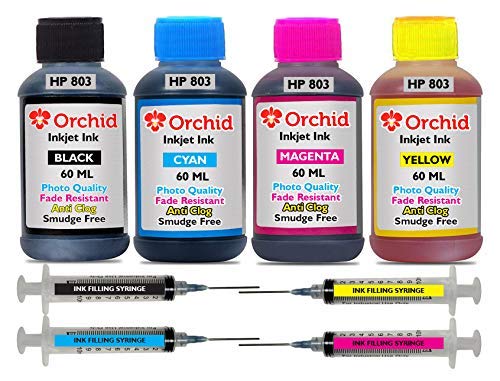 Product Cover Orchid Photo Quality Ink Refill for HP 803 Black & Color Ink Cartridge