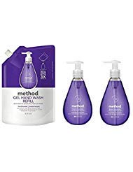 Product Cover Method Gel Hand Soap Bundle with 2 12 oz. Dispensers & 1 34 oz. Refill Naturally Derived Hand Soap (French Lavender)