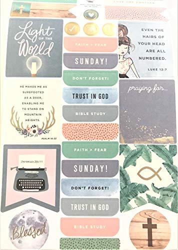 Product Cover 635 pcs Sunday Funday Devotional Planner Stickers Motivation Promises Encouragement Notes Goals Reminders