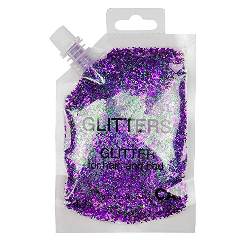 Product Cover New Hair and Body Glitter Bag Pouch Holographic Cosmetic Grade Glamour (VIOLET)