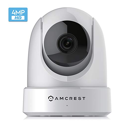 Product Cover Amcrest 4MP UltraHD Indoor WiFi Camera, Security IP Camera with Pan/Tilt, Two-Way Audio, Night Vision, Remote Viewing, Dual-Band 5ghz/2.4ghz, 4-Megapixel @~20FPS, Wide 120° FOV. IP4M-1051W (White)