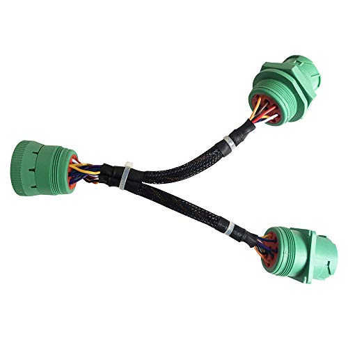 Product Cover Green Type 2 J1939 9pin Splitter Y Cable for Truck Freightliner GPS ELD Tracker